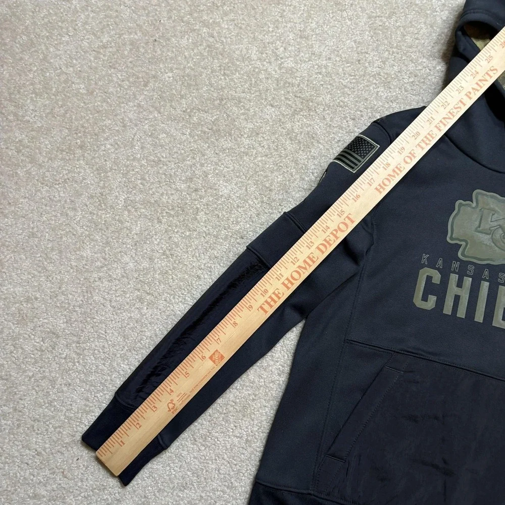 Kansas City Chiefs Hoodie Sweatshirt Boys Small Black NFL Nike Salute to Service